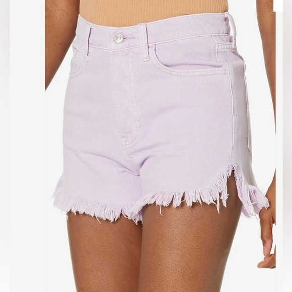 NWT-Women’s 7 For All Mankind Easy Ruby Cutoffs in Lavender size 32 - Picture 1 of 8